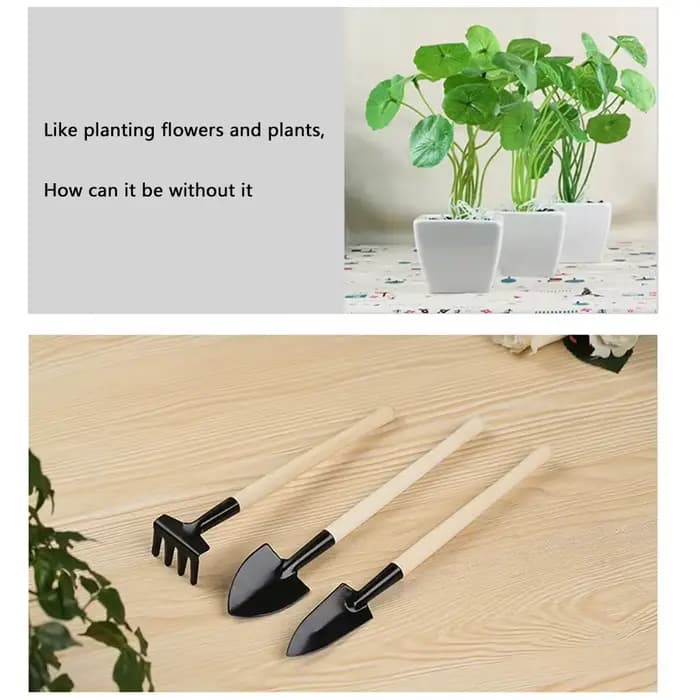 3 pièces/ensemble Mini outils de jardinage Kit de plantation Miniature pour fleurs Kit de plantation de plantes en pot fournitures de jardinage pour enfants