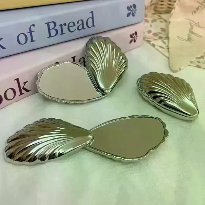 Miroir de maquillage pliable en métal