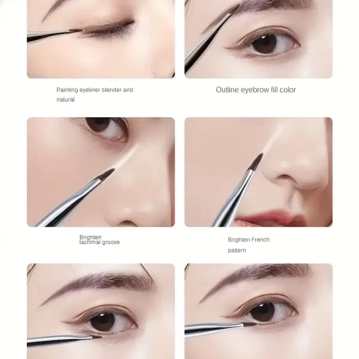 7 pinceaux de maquillage combinés avec détails de précision