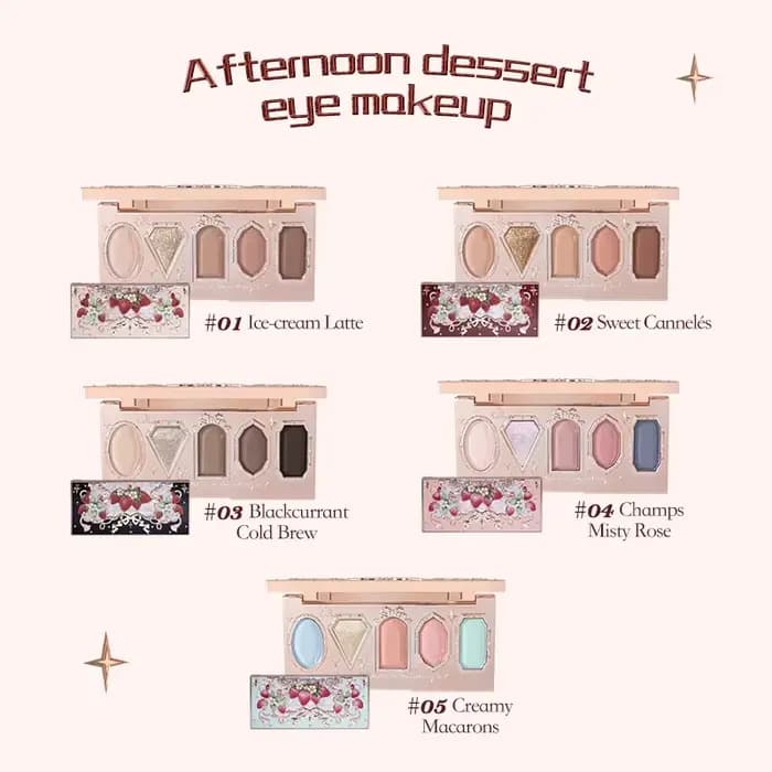 Flower Knows fraise Rococo série ensemble de maquillage paillettes mat fard à paupières Palette