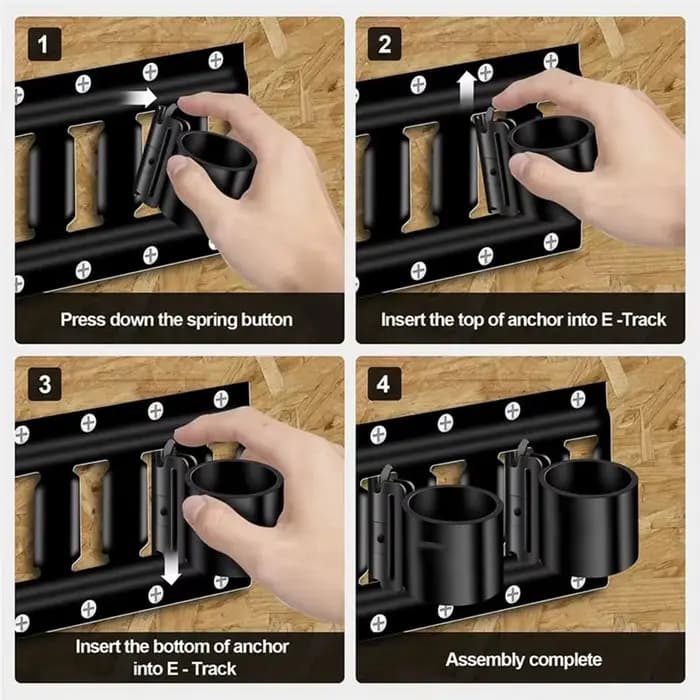 Accessoires E-Track, lot de 5 supports d'outils E-Track robustes pour remorque fermée pour camion