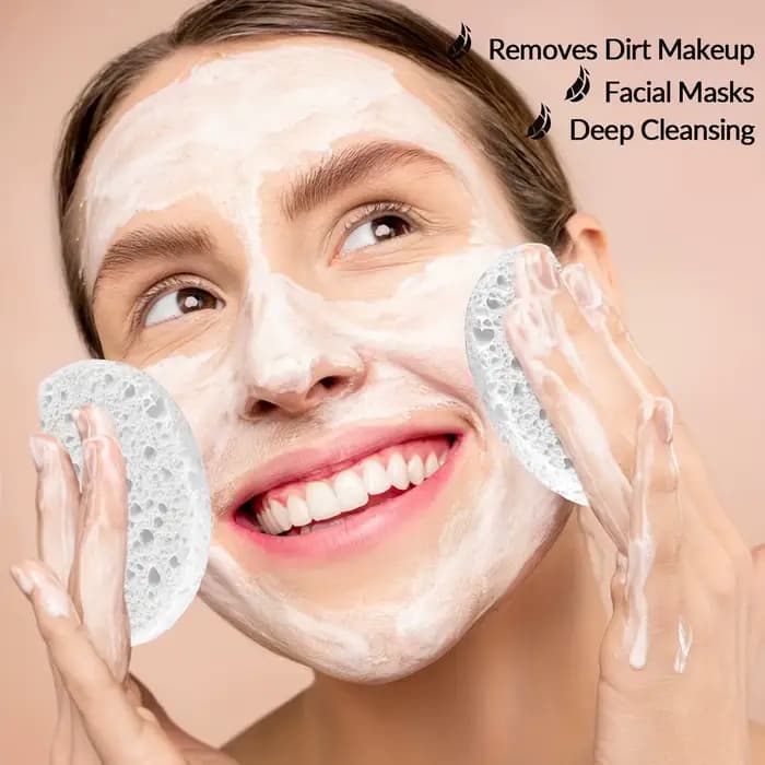 30/60 morceaux d'éponges de soins de beauté naturels