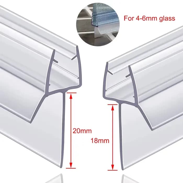 Joint d'étanchéité pour porte de douche, bande de caoutchouc pour porte vitrée 4-6mm, joint d'étanchéité portable jusqu'à 30mm, accessoires pour vitres de fenêtre domestiques