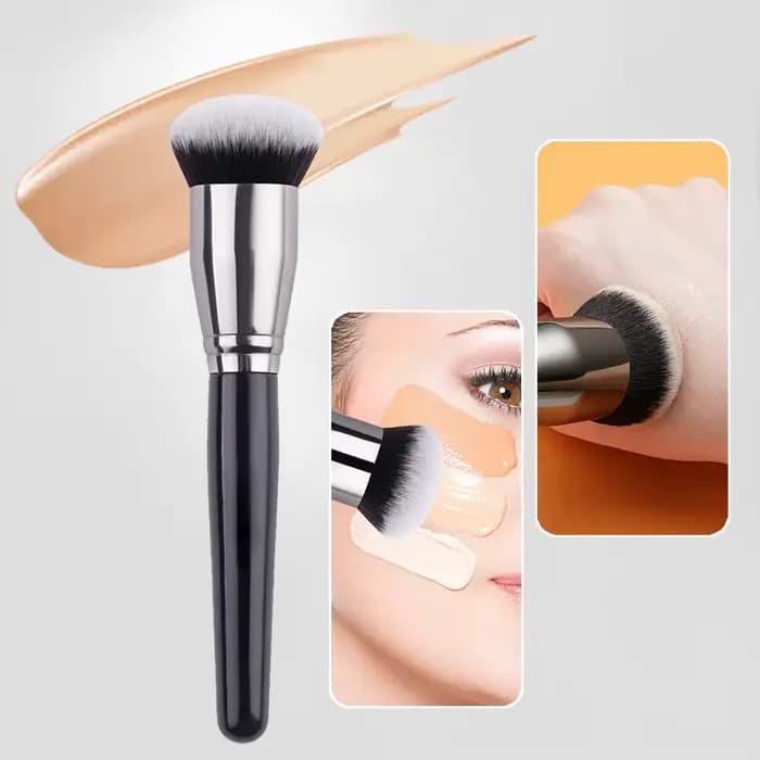 Pinceau de maquillage pour fond de teint noir