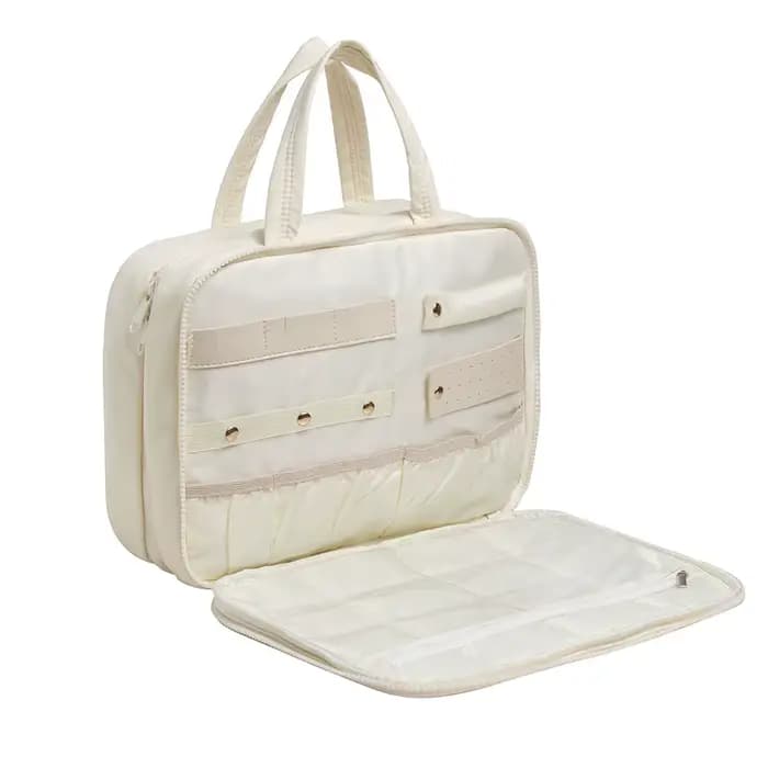 Trousse de toilette, pochette de rangement portable à suspendre avec crochet