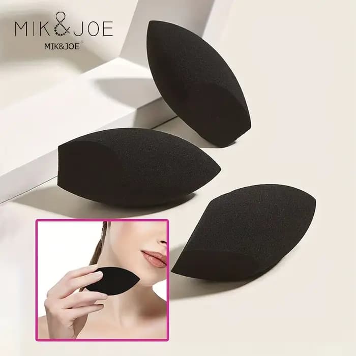 Ensemble de 8/6/3/1 éponges de beauté noires en forme d'œuf - Parfaites pour l'application du maquillage
