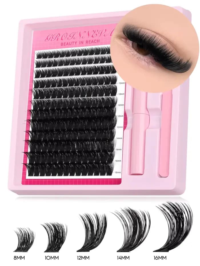 GROINNEYA Kit de grappes de cils
