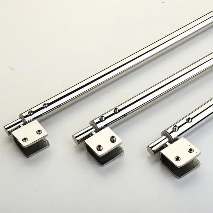 Bras de barre de Support d'écran de douche réglables en acier inoxydable, pour panneau en verre de 8 à 12mm, barre de Support d'écran de douche, accessoires de salle de bains