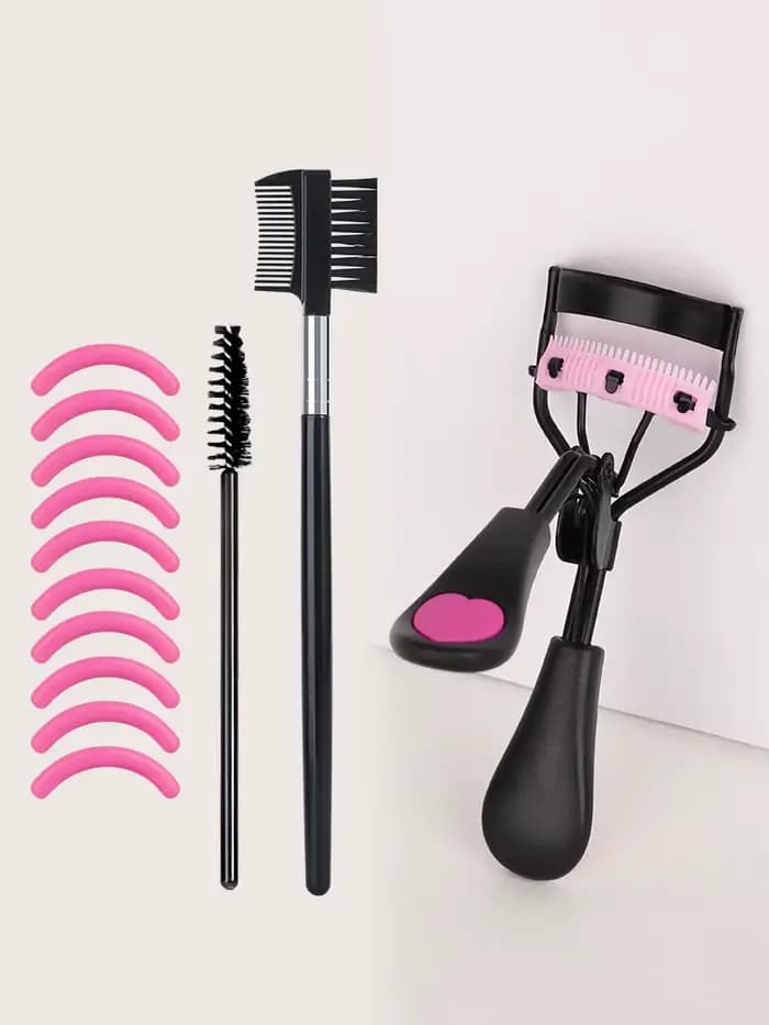 Recourbe-cils portable avec 10 coussinets en silicone