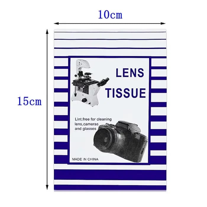 Papier d'essuyage pour microscope à miroir unique, grande lentille, COD, 10x15cm, 50 pièces