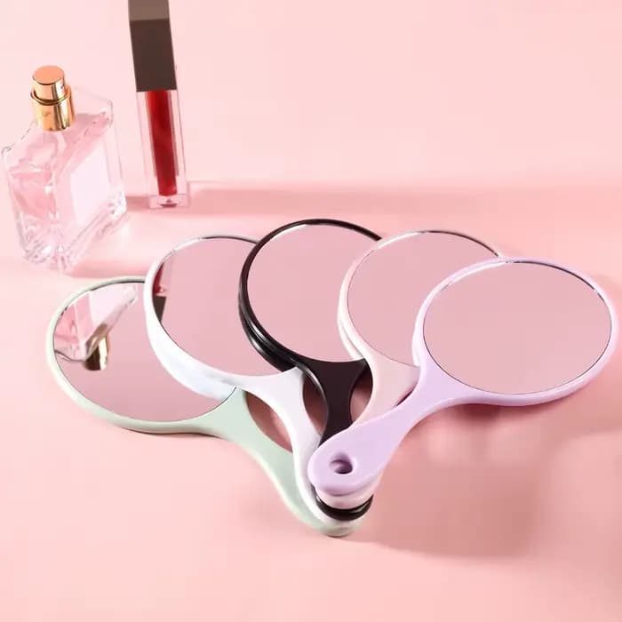 Miroir de maquillage à main rond