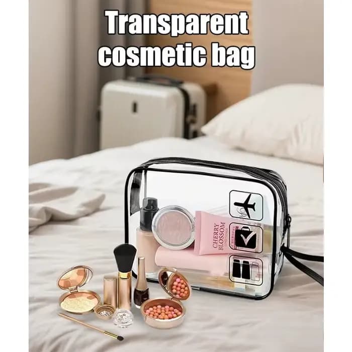 Sac de maquillage transparent à la mode