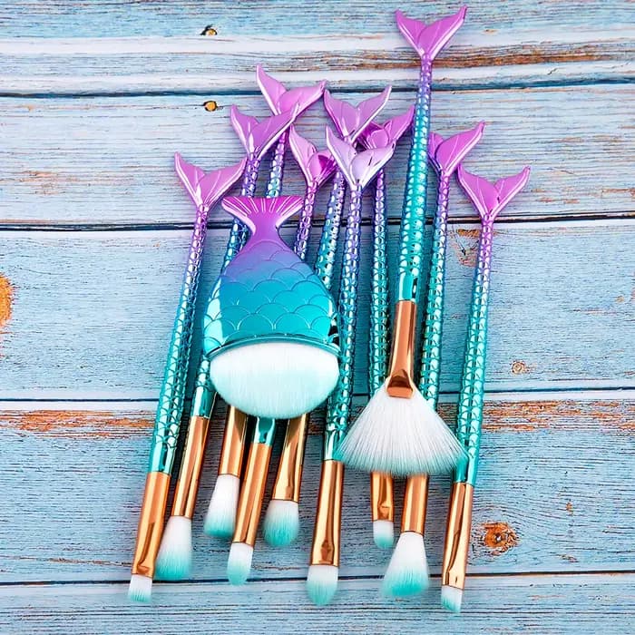 10/11 pièces Kit de pinceaux de maquillage maquiagem maquillaje nouvelle sirène fond de teint sourcil Eyeliner