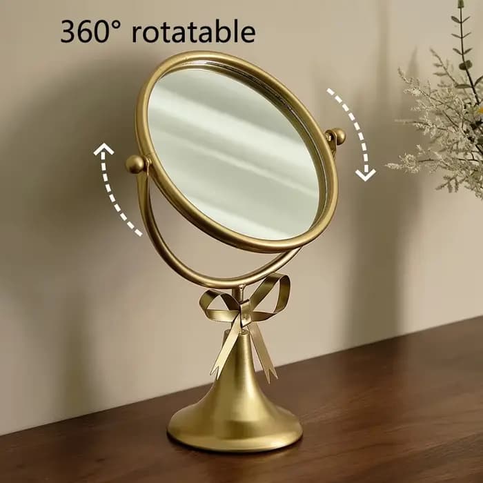 Miroir de maquillage de bureau rétro