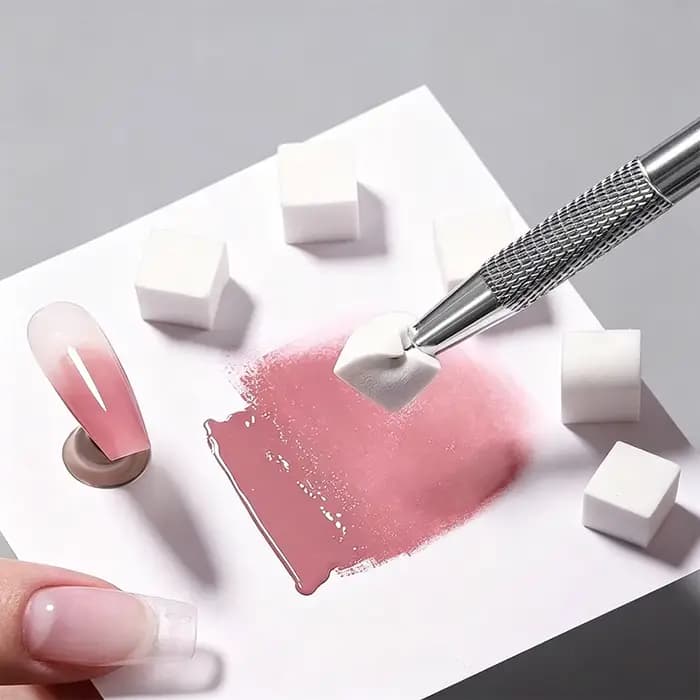 Kit d'éponges dégradées pour ongles avec stylo applicateur
