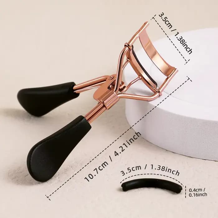 Recourbe-cils portable avec 15 coussinets en silicone