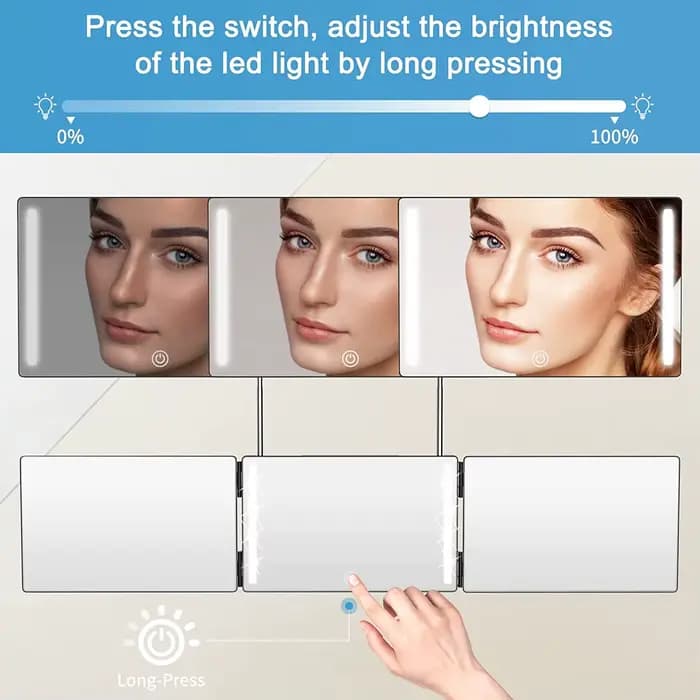 Miroir à 3 voies avec LED 360
