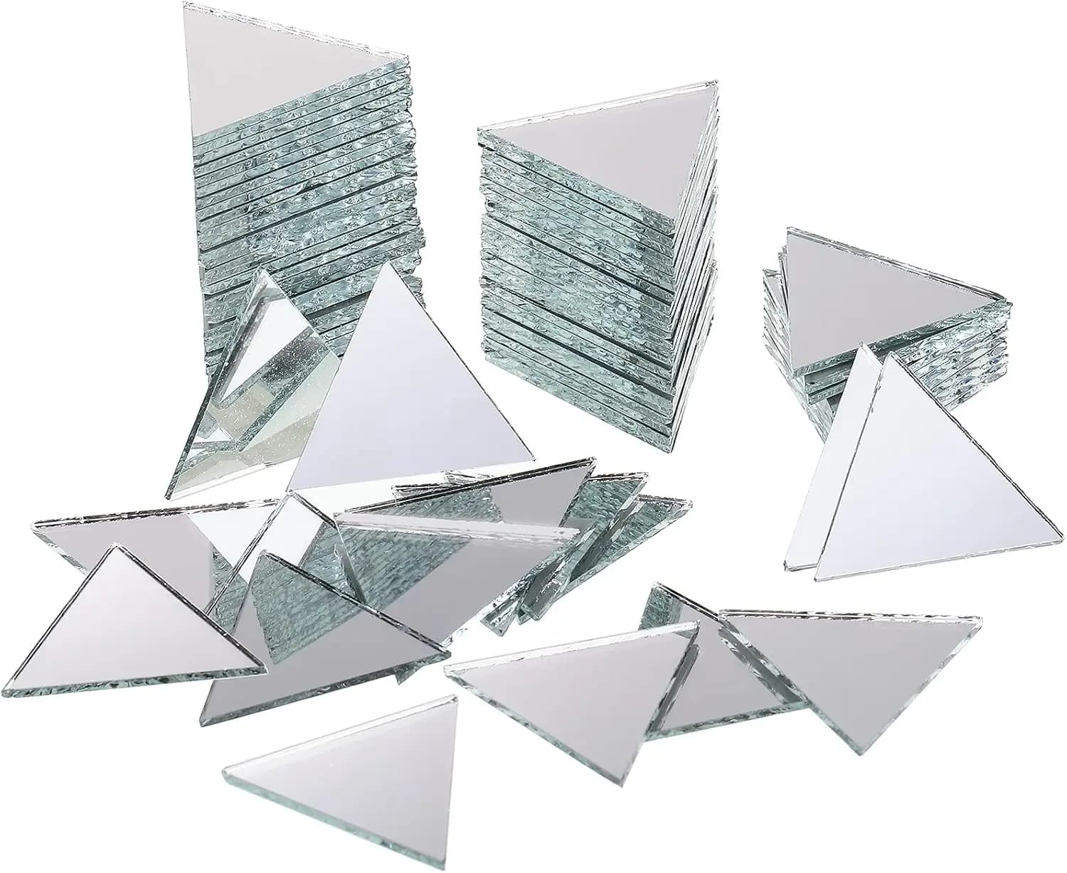 300 pièces de miroirs triangulaires, petits miroirs en mosaïque, verre DIY pour décorations murales,
