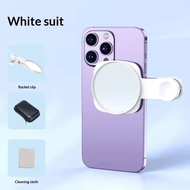 Miroir selfie universel pour téléphone avec clip et réflexion claire, parfait pour les voyages et le
