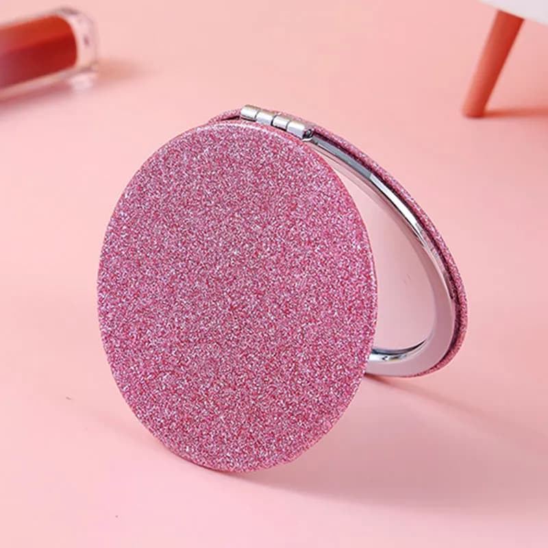 Miroir de poche pliable, miroir compact double face, miroir de voyage rond, réflexion claire, pour s