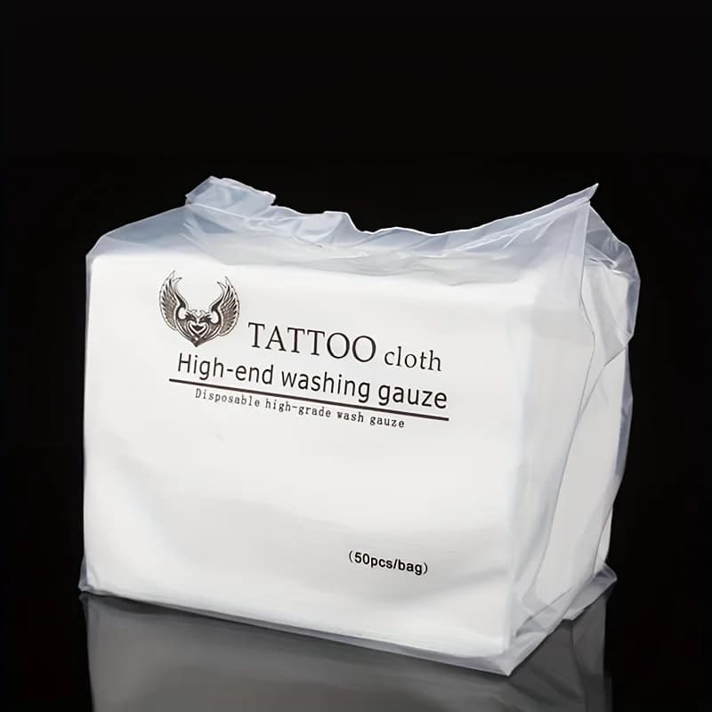 Mouchoirs de tatouage non tissés stériles – 50 pièces emballés individuellement pour le nettoyage hy