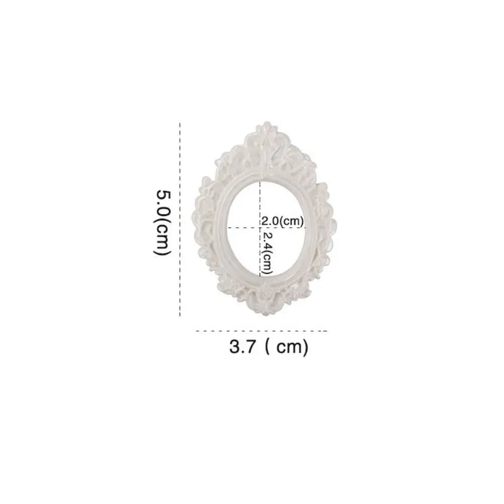 Cadre photo miniature en résine durable pour bricolage, accessoires de miroir rustique miniature, pe
