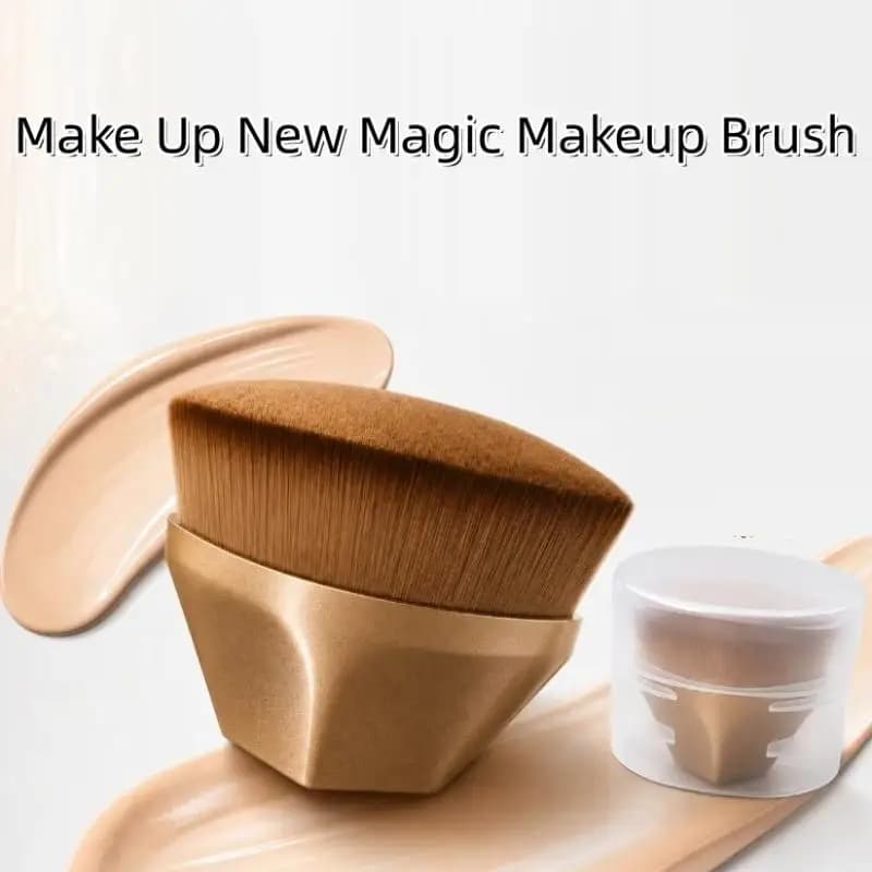 Pinceaux de maquillage magiques, 1 pièce, portables, durables, à poils doux, pour fond de teint, blu
