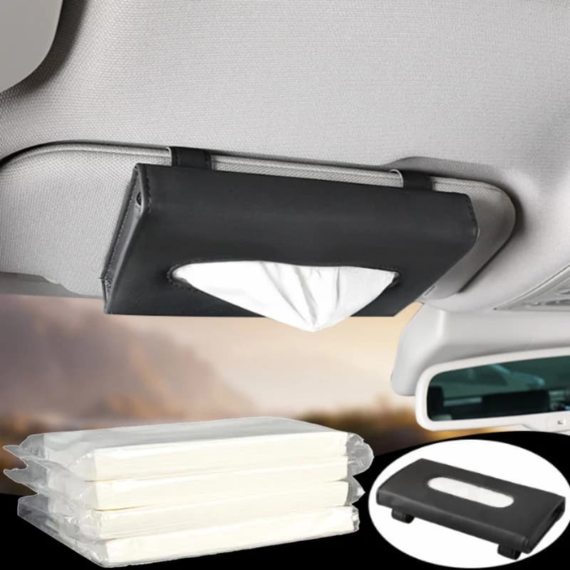 Paquet de 5 mouchoirs de voiture avec 30 pièces de mouchoirs sur le côté par paquet pour boîte à mou