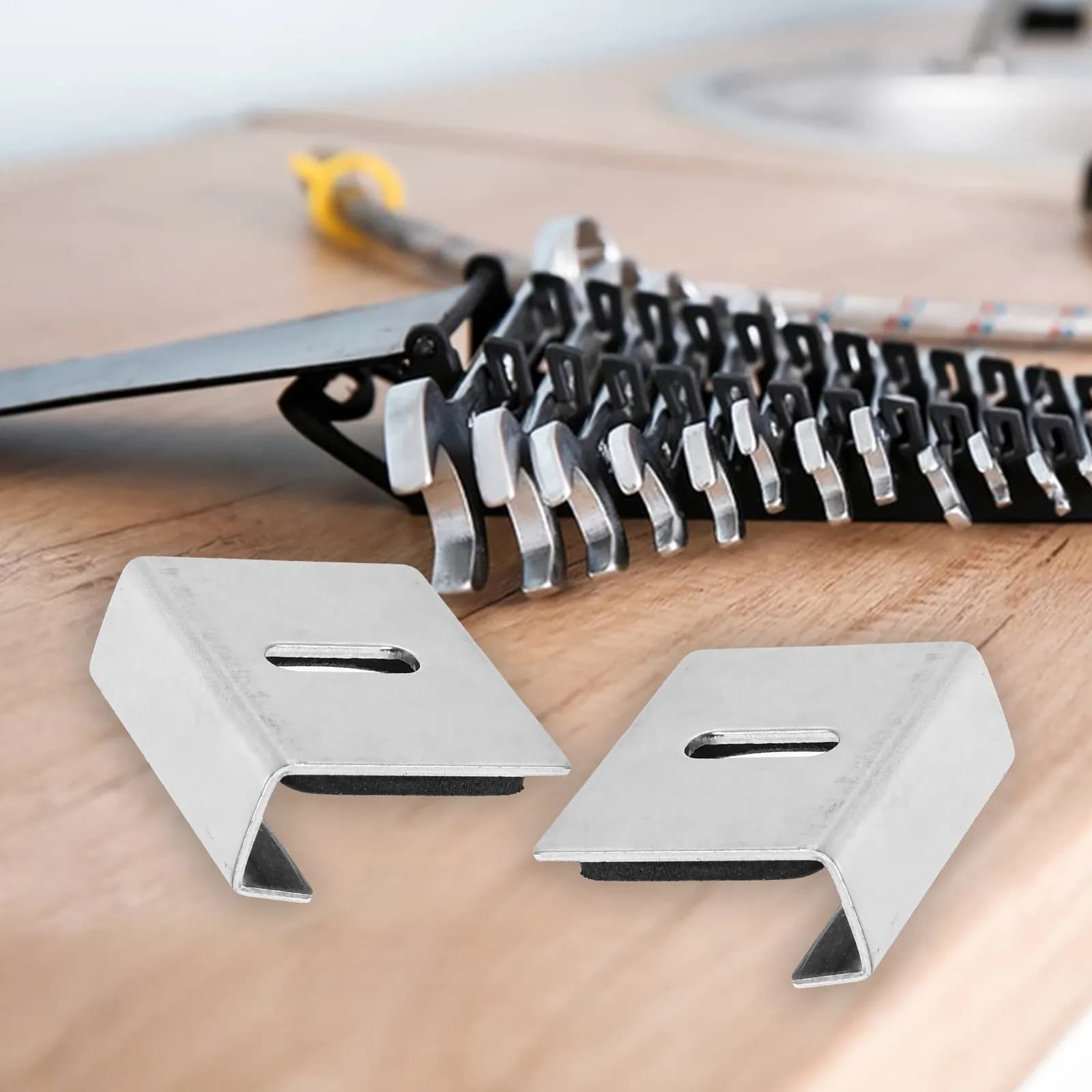 Clips de fixation pour miroir, 8 pièces, supports de miroir robustes en acier inoxydable 304 pour mo