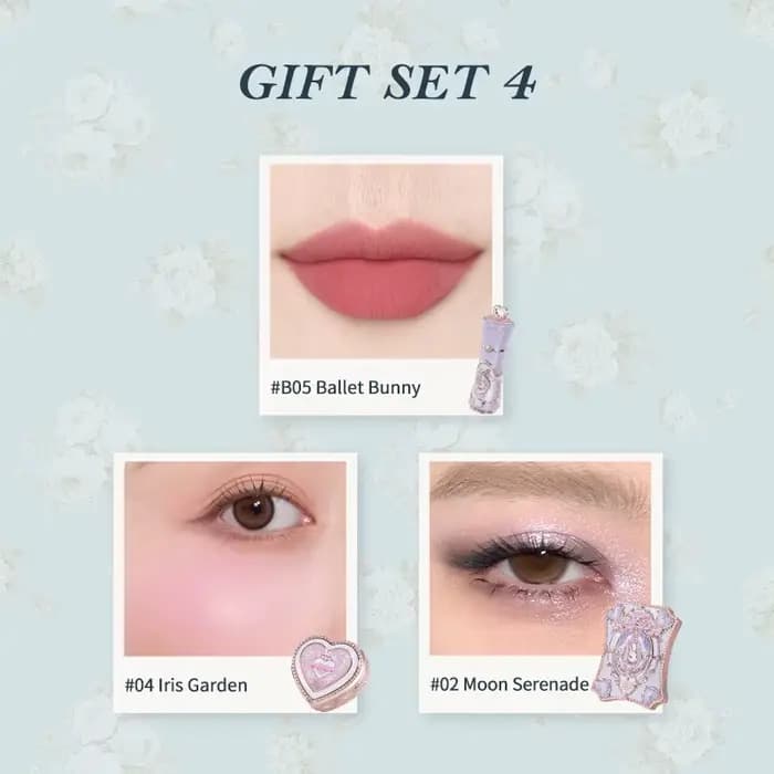Coffret Cadeau Flowerknows Bunny Garden Collection : Palette Maquillage Haute Pigmentation, Baume à