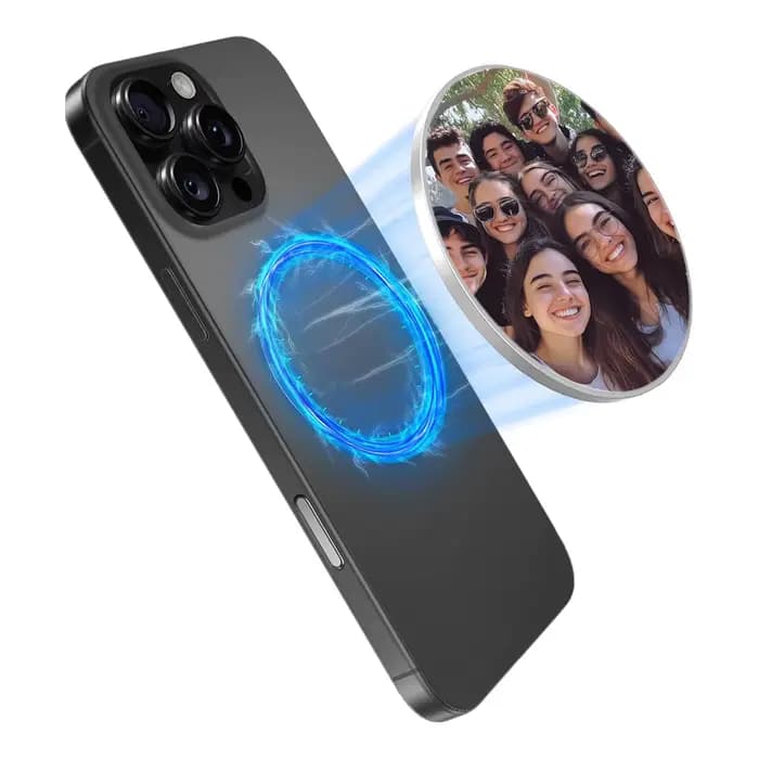 Miroir Selfie Magnétique pour Caméra Arrière, Miroir Convexe Fin pour Magsafe et Tous les Téléphones