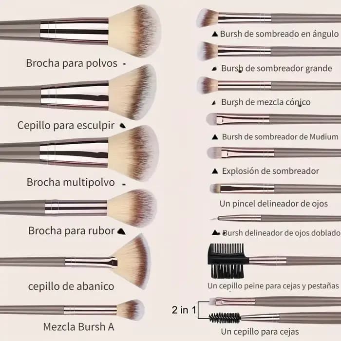 Ensemble de pinceaux de maquillage, 3 à 20 pièces, pour fond de teint, surligneur, fard à paupières,