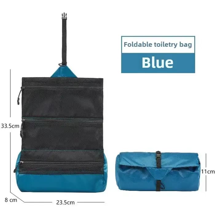Trousse de toilette de voyage multifonctionnelle pour hommes: organisateur Compact pliable et étanch