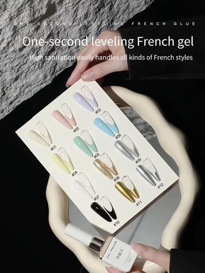 Colle pour vernis à ongles de Style français, 12ml, un deuxième nivellement, nouvelle haute Saturati