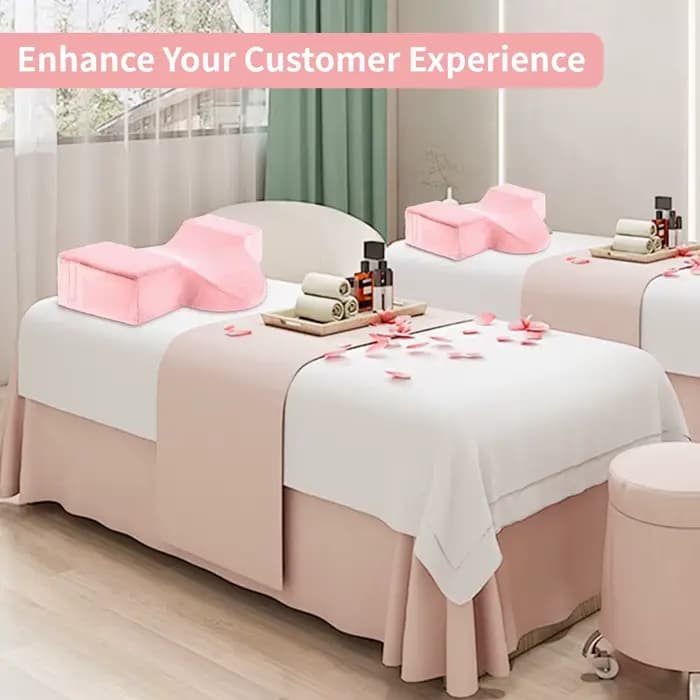 Oreiller pour cils, Support du cou, accessoires d'extension de cils roses, oreiller pour Extensions