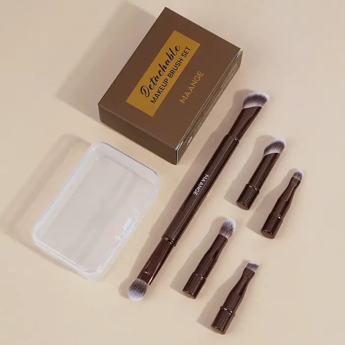 MAANGE – ensemble de pinceaux de maquillage à Double extrémité, détachables, pour Contour de voyage,