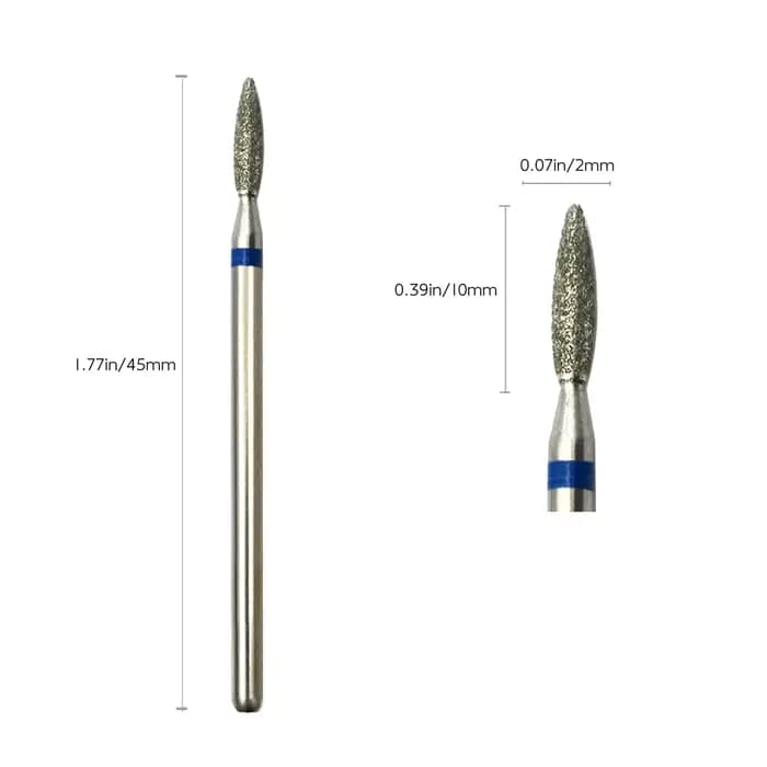 HYTOOS forets à ongles en diamant fin forme de cône moulins russes cuticule propre bavure électrique