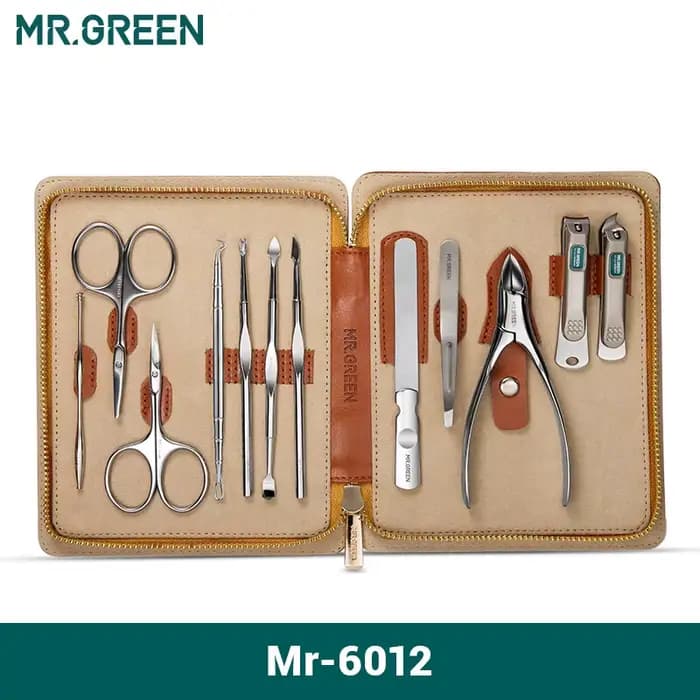 MR.GREEN – ensemble de manucure 12 en 1, Kit de fonctions complètes, ensembles de pédicure professio