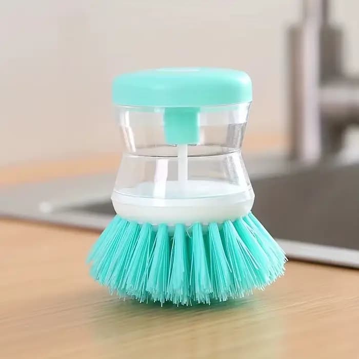 Brosse de nettoyage de cuisine portable avec poignée ergonomique - Poils de récurage doux, adaptée a