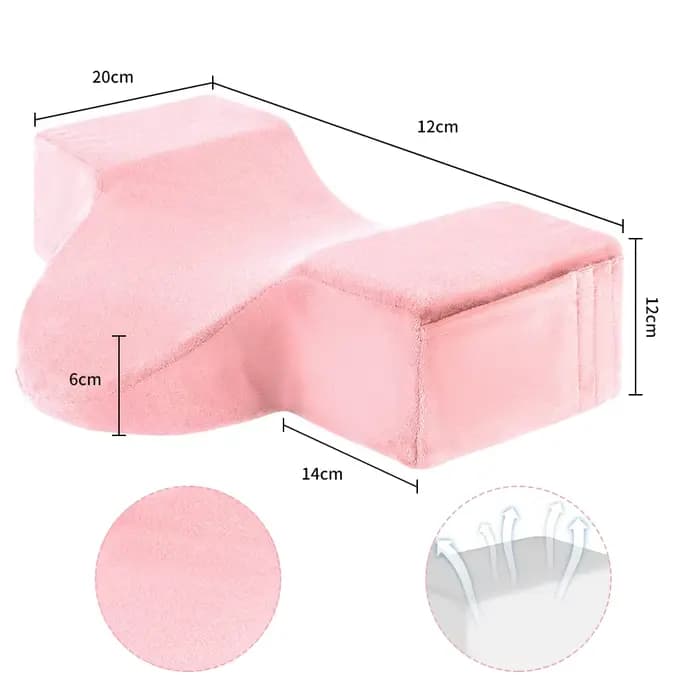 Oreiller pour cils, Support du cou, accessoires d'extension de cils roses, oreiller pour Extensions