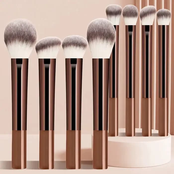 Ensemble de pinceaux de maquillage multifonctionnels professionnels, 8 pinceaux de maquillage à Long