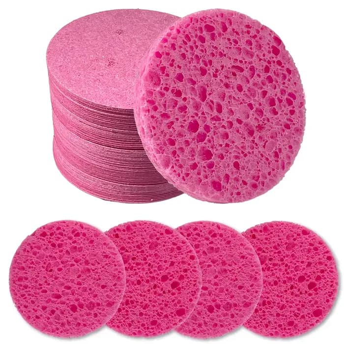 30 éponges faciales rondes compressées pour un nettoyage, un démaquillage et une exfoliation à usage