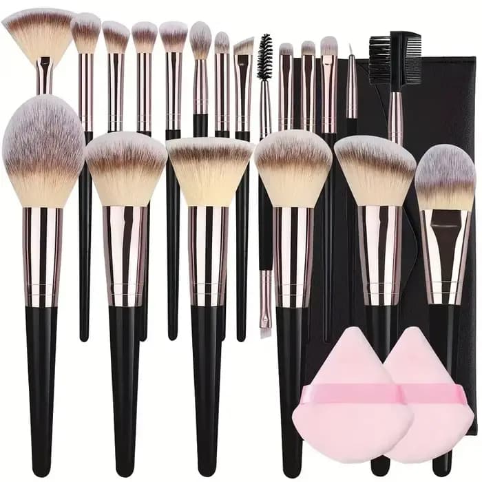 Ensemble de pinceaux de maquillage professionnels pour femme, fond de teint, fard à barrage, surlign