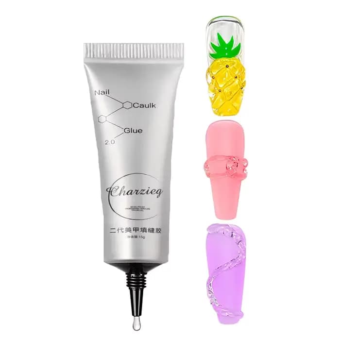 15g 3D modèle d'ongle Gel ongles strass colle Super forte Gel ongles colle pour ongles charme manucu