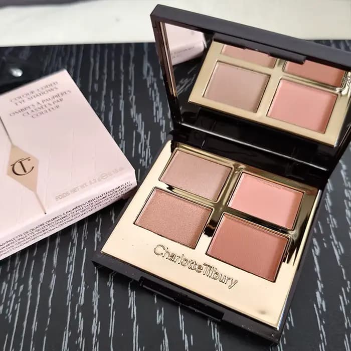 Nouvelle palette de fards à paupières Charlotte Tilbury, 4 couleurs, 5,2 g, naturelles, faciles à ap