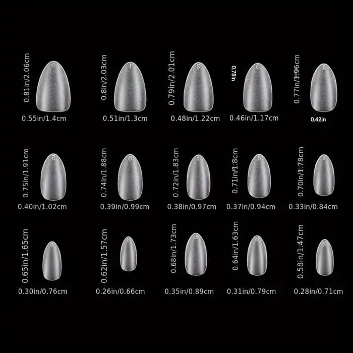 300 pièces Nail Art presse sur faux ongles mat clair couverture complète cercueil carré amande court