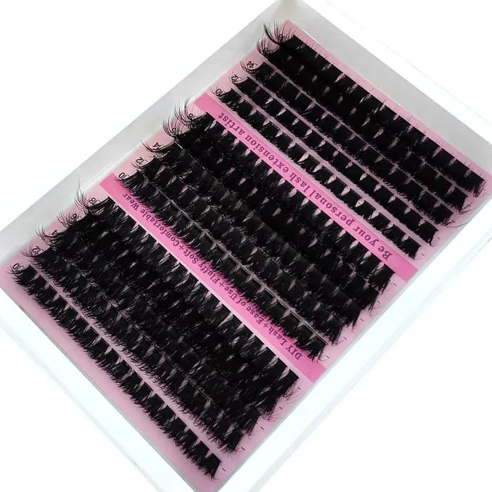 HBZGTLAD 15 rangées de cils moelleux 60D-100D grappes de cils épais naturels D/CC/DD cils individuel