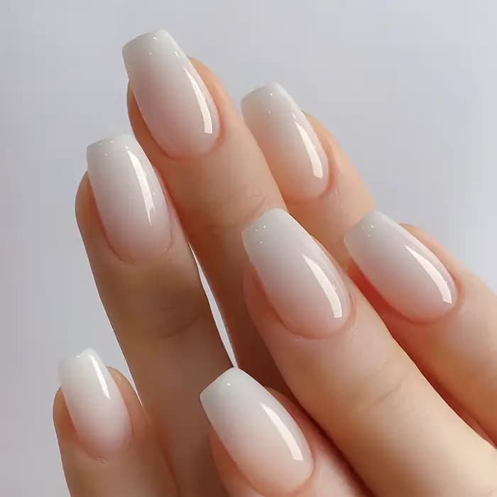 24 pièces ballerine presse sur ongles rose dégradé faux ongles brillant doigt artificiel manucure ré