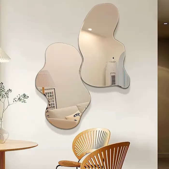Miroir de maquillage nordique ornement irrégulier dortoir esthétique Design Cool créatif Espelho Gra