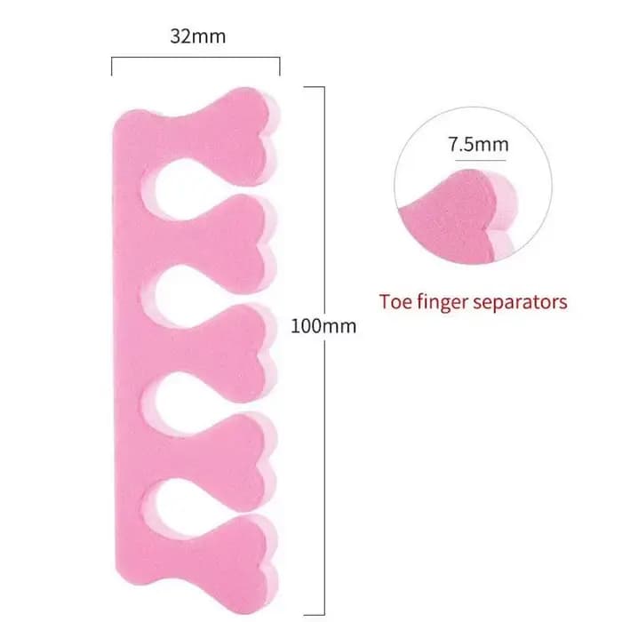 Séparateurs de doigts et d'orteils pour Nail Art, éponge douce en forme de cœur, séparateur de pieds